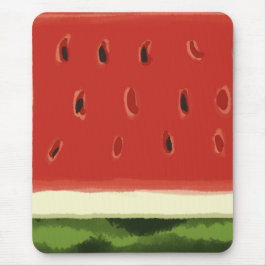 Helle Rote Wasserfarbe Wassermelone Mousepad