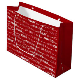 Helle rote Weihnachtsgeschenktasche | Santas Renti Große Geschenktüte