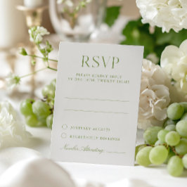 Helle RSVP-Karte für Hochzeitsstimmung in Beige & RSVP Karte