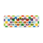 Helle Rücksendeadresse des Schachbretts (Vorne)