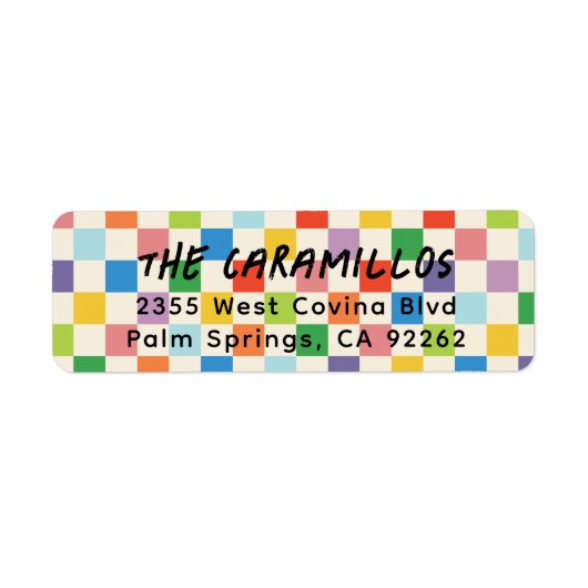 Helle Rücksendeadresse des Schachbretts (Vorne)