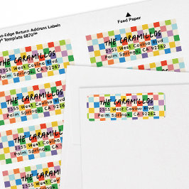 Helle Rücksendeadresse des Schachbretts