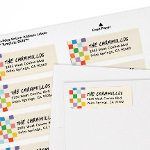 Helle Rücksendeadresse des Schachbretts