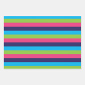 Helle Rugby Streifen Geschenkpapier-Blätter Geschenkpapier Set (Vorderseite)