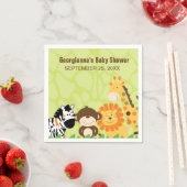 Helle Safari Tiere Custom Napkin Serviette (Beispiel)