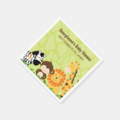 Helle Safari Tiere Custom Napkin Serviette (Ecke)