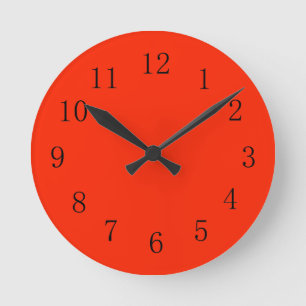 Helle Scarlet Red Kitchenette Wall Clock Runde Wanduhr