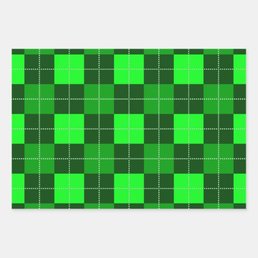 HELLE SCHATTEN VON GRÜNEN IRISCHEN KLEEBLÄTTERN GESCHENKPAPIER SET (Vorderseite 2)