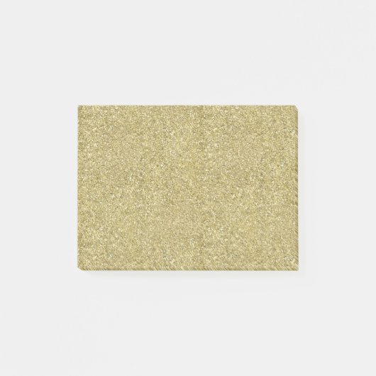 Helle Schimmer-GoldLeinwand Post-it Klebezettel (Vorderseite)