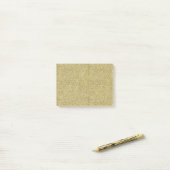 Helle Schimmer-GoldLeinwand Post-it Klebezettel (Auf Schreibtisch)