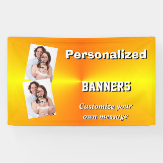 Helle schlichte gelbe Fotoschablone Banner