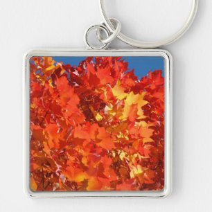 Helle Schlüsselanhänger Blätter Herbst Orange