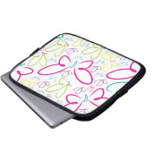 Helle Schmetterlinge Laptopschutzhülle (Vorne Knopf)