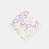 Helle Schmetterlinge Serviette (Ecke)