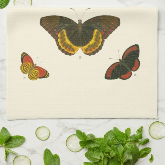 Helle Schmetterlinge von Pieter Cramer Geschirrtuch (Gefaltet)