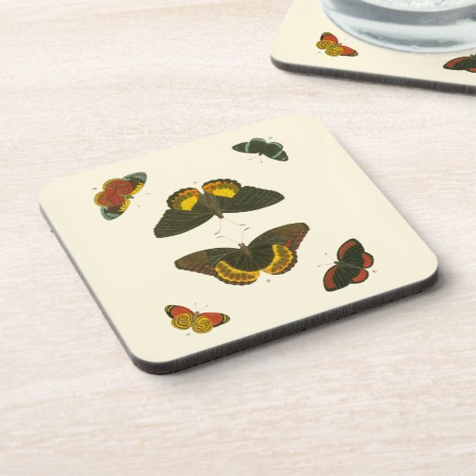 Helle Schmetterlinge von Pieter Cramer Getränkeuntersetzer (Linke Seite)
