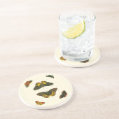 Helle Schmetterlinge von Pieter Cramer Getränkeuntersetzer (Seite)