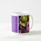 Helle Schmetterlings-Segen-Tasse - lila Q1 Kaffeetasse (VorderseiteRechts)