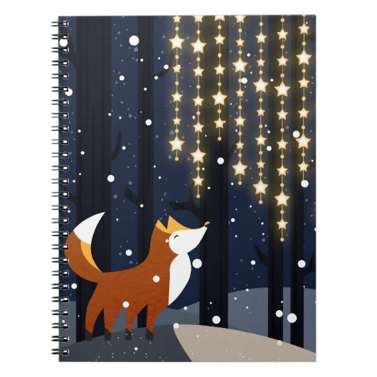 Helle Schnüre Fox und des Sternes im Notizblock (Vorderseite)