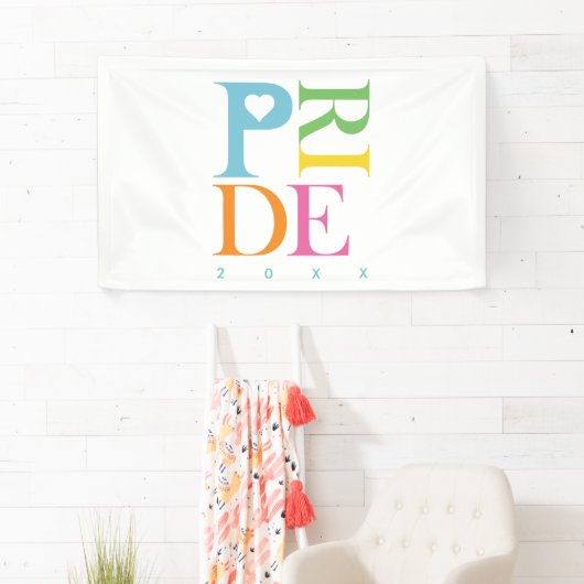 HELLE, SCHÖNE, FARBHAFTE FUN PRIDE TYPOGRAPHIE BANNER (Insitu)