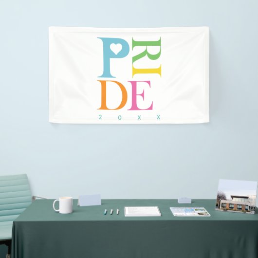 HELLE, SCHÖNE, FARBHAFTE FUN PRIDE TYPOGRAPHIE BANNER (Messeveranstaltung)