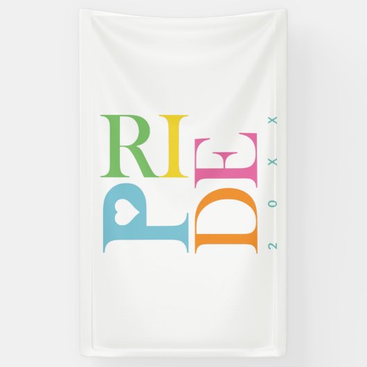 HELLE, SCHÖNE, FARBHAFTE FUN PRIDE TYPOGRAPHIE BANNER (Vertikal)