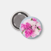 Helle schöne Peonies Magnet (Vorderseite/Rückseite)