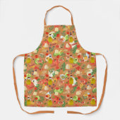 Helle, schöne Salatzutaten, orange-braun Schürze (Vorderseite)