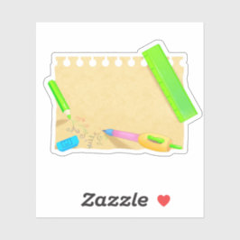 Helle Scrapbook-Aufkleber, altes Papier mit Schrei Aufkleber