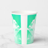 Helle Seafoam Green Blume Print Paper Cup Pappbecher (Rechts)