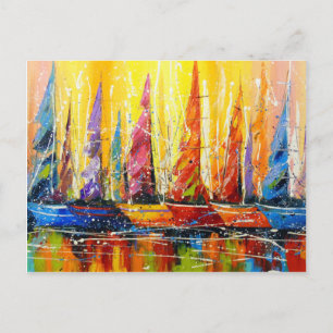 Helle Segel Postkarte