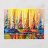 Helle Segel Postkarte (Vorderseite)