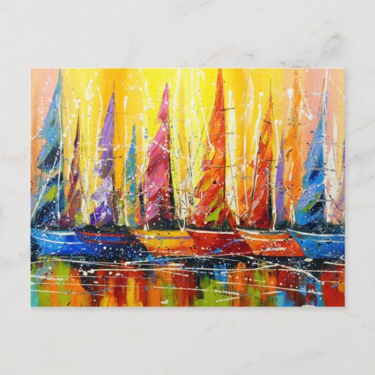 Helle Segel Postkarte (Vorderseite)