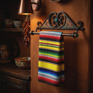 Helle Serape-Streifen Geschirrtuch