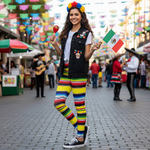 Helle Serape-Streifen Leggings