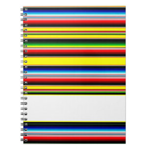 Helle Serape-Streifen Notizblock
