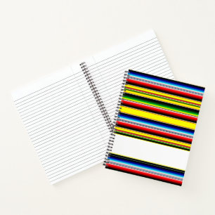 Helle Serape-Streifen Notizblock