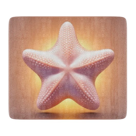 Helle Shining Starfish Schneidebrett (Vorderseite)