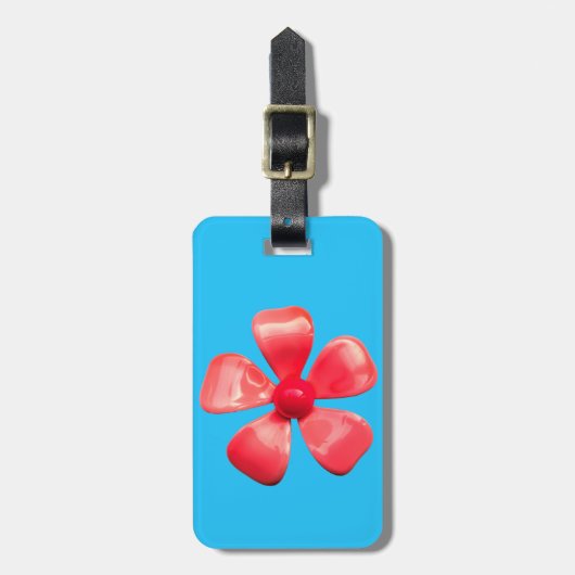 Helle, sichtbare Retro Daisy Blume Blumenmode Gepäckanhänger (Vorderseite vertikal)