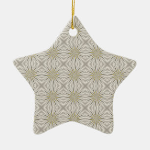 Helle silberne Weihnachtssterne Keramikornament