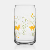 Helle Silhouette & Grünmuster Personalisiert Dosenglas (Vorderseite)