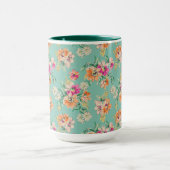 Helle Skizze-Blumenmuster Tasse (Zentrum)