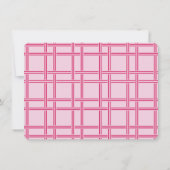 Helle Skript-Rosa-Korbflecht-Personalisierte-Flat Mitteilungskarte (Rückseite)