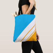 Helle Sky Blue Summer Yellow White Racing Streifen Tasche (Von Nahem)