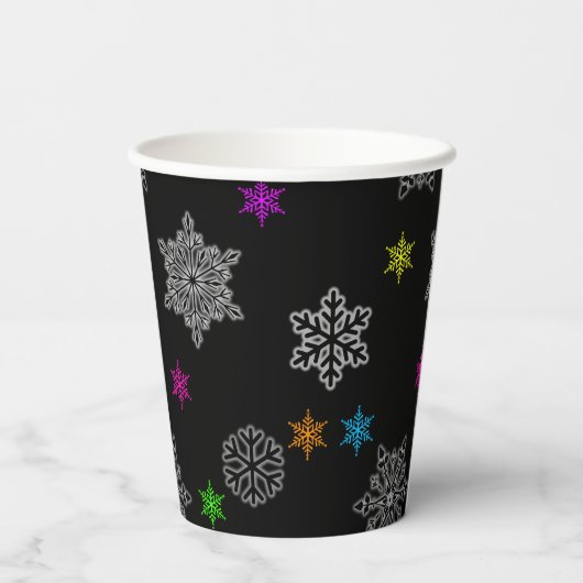 Helle Snowflake Party Cups - Set 2 Pappbecher (Rückseite)