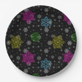 Helle Snowflake Party Teller - Set 1 (Vorderseite)