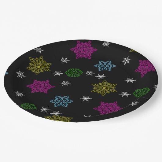 Helle Snowflake Party Teller - Set 3 (Schrägansicht)