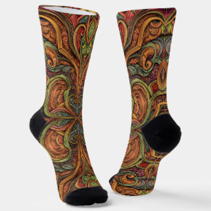 Helle Socken Ausgefeilte nahtlose Muster 0039310