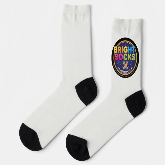 Helle Socken Helle Weiße Mit Logo (Linkes Detail)