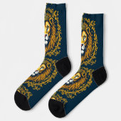 Helle Socken Löwenkopf mit Krone 0044033 (Linkes Detail)